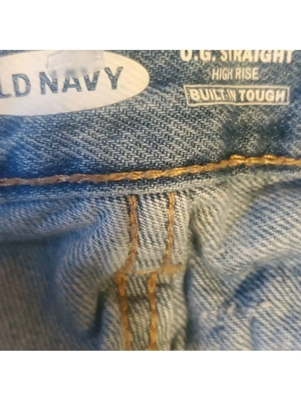 Old Navy Jeans Girl's Sz 12 Light Blue Straight Jeans High Rise Adjustable Waist